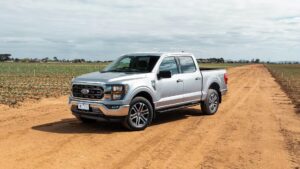 2023 Ford P702 F-150: silver front quarter
